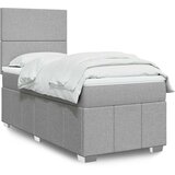 Maison Chic Box spring postelja - Vzmetna postelja z vzmetnico svetlo siva 80x200 cm blago SL4990, (21900120) | Shoptok.si