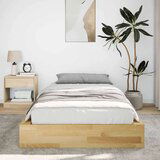  Okvir kreveta bez madraca 90x190 cm puno drvo hrast | shoptok.hr