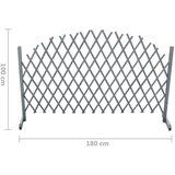 vidaXL Mrežna ograja trden les jelke 1,8x1 m siva | Shoptok.si