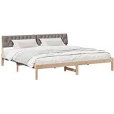  Okvir kreveta Smeđa i taupe 200 x 200 cm Masivna borovina | shoptok.hr