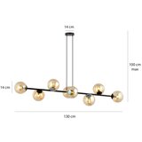  visilica na lanku ROSSI 8xE14/10W/230V crna/bež | Eponuda.com