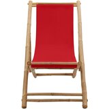  Ležaljka od bambusa i platna crvena | shoptok.hr