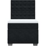 vidaXL Box spring postelja z vzmetnico črn 90x190 cm žamet | Shoptok.si