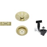 Blanco pribor satin gold infino set 1x3,5" (skodelica, infino okrasna rozeta, c-overflow prelivni set), brez dodatne komp. | Shoptok.si