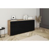 P & B komoda vera, črna, barva hrasta, led | Shoptok.si