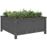  Vrtna sadilica siva 82,5 x 82,5 x 39 cm od masivne borovine | shoptok.hr