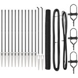 vidaXL Set Ogra Set od 2 Siva Čelik 25 x 1.5 m Sklopivo Vanjska Ogra | shoptok.hr