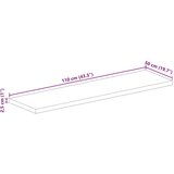  Stolna ploča 110x50x2 5 cm pravokutna masivno grubo drvo manga | shoptok.hr