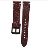 INF Reliefni usnjeni pašček, združljiv s Huawei GT2/3 Pro - eleganten nadomestni pašček DarkBrown, (5000079372) | Shoptok.si