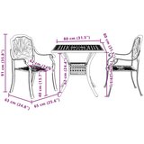  3-dijelni bistro set crni od lijevanog aluminija | shoptok.hr
