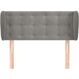  Vzglavje z ušesi svetlo sivo 93x23x78/88 cm žamet, (20792864) | Shoptok.si