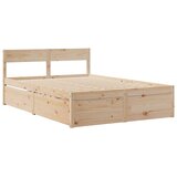  Krevet s ladicama i madracem 140 x 190 cm od masivne borovine | shoptok.hr