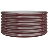 Maison Chic Cvetlični Lonec - Visoka greda iz prašno premazanega jekla 80x80x36 cm rjava, (22057484) | Shoptok.si