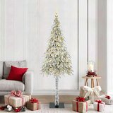 vidaXL Božićno drvce s 300 LED svjetlima Bijelo 180 cm PE i čelik | shoptok.hr