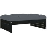 vidaXL vrtni tabure crni 120 x 80 cm od masivne borovine | shoptok.hr