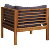  Modularna kutna sofa s tamnosivim jastucima bagremovo drvo | shoptok.hr