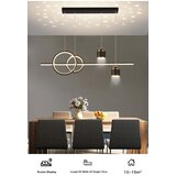  Micoe Viseća lampa za trpezariju LED, 60 W, Crna u