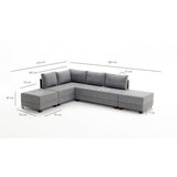 Atelier Del Sofa SEDENA GARNITURA SANTORINI (VE BARV) - Siva - Leva | Shoptok.si