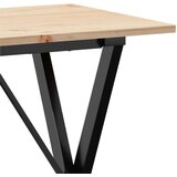 vidaXL Blagovaonski stol X-oblika 80x50x75 cm od borovine i željeza | shoptok.hr