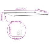  Skrovita tenda Crvena i bijela pruga 450x300 cm | shoptok.hr