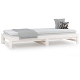  Dnevni ležaj na izvlačenje bijeli 2x(90x200)cm masivna borovina | shoptok.hr
