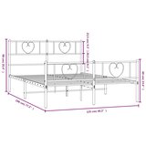  Metalni okvir kreveta uzglavlje i podnožje bijeli 120x190 cm | shoptok.hr