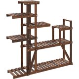 vidaXL Stojalo za rastline 110x25x111 cm trden les jelke | Shoptok.si