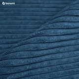 Bobochic Paris Temno modra sedežna garnitura iz rebrastega žameta 274 cm Leonard – | Shoptok.si