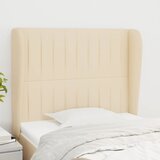  Uzglavlje s ušima krem 93x23x118/128 cm od tkanine | shoptok.hr