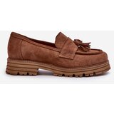 Zazoo 3469 Suede Women's Moccasins With Fringes Brown | Shoptok.si