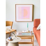 Hübsch Klubska mizica s stekleno mizno ploščo v naravni barvi 52x66 cm Ledge – | Shoptok.si
