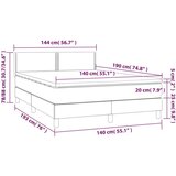  Box spring s madracem LED tamnosivi 140x190 cm tkanina | shoptok.hr