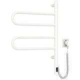  Električni rotirajući sušač za peškire sa termostatom FOUETTE, 60 W, 65 x 49 cm, bela | Eponuda.com