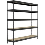 REGALUX Regal za teški teret (V x Š x DB: 180 x 180 x 40 cm, Nosivost po polici: 265 kg, Broj polica: 5 Kom., Uticanje, Antracit) | shoptok.hr