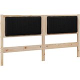 vidaXL tapecirano vzglavje rjava 160 cm masivna borovina in tkanina | Shoptok.si