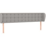  Uzglavlje s ušima svjetlosivo 183x23x78/88 cm od tkanine | shoptok.hr