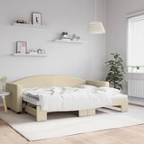  Dnevni krevet na razvlačenje krem 80 x 200 cm od tkanine | shoptok.hr