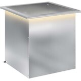  Vrtna posuda za sadnju s LED svjetlom Srebrna 50 x 50 x 48 cm | shoptok.hr
