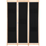 Sobna pregrada s 3 panela od tkanine 120 x 170 x 4 cm crna | shoptok.hr