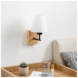  Brilagi - Zidna lampa NUBILA WOOD 1xE27/25W/230V hrast/bela | Eponuda.com