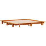 vidaXL Posteljni okvir voščeno rjav 180x200 cm trdna borovina, (21273429) | Shoptok.si