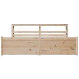  Okvir kreveta s uzglavljem 200 x 200 cm od masivne borovine | shoptok.hr