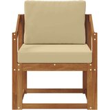  Set vanjskih sofa Čvrsto drvo akacije i poliester | shoptok.hr