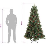  Umjetno božićno drvce s nogom 210 cm PVC i metal Zelena - 210 cm bez LED svjetala | shoptok.hr