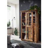 Livetastic vitrina, masivno mangov les naravne barve | Shoptok.si
