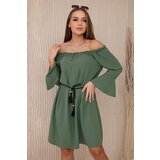 Kesi Dress with a khaki drawstring at the waist Cene