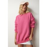 Happiness İstanbul Women's Pink Shark Oversized Sweatshirt Cene