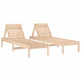  The living store ležalnik 2 kosa 199,5x60x74 cm trdna borovina - ležalnik, (21444011) | Shoptok.si