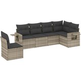  6-dijelni set vrtnih sofa od poliratana s jastucima svjetlosivi | shoptok.hr