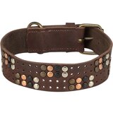  rustik kožna ogrlica xl 55 65 cm/40 mm tamno braon | Eponuda.com